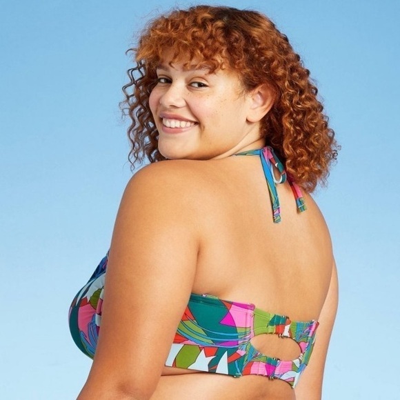 Xhilaration juniors plus size tropical bandeau swim bikini top NWT - Picture 2 of 10